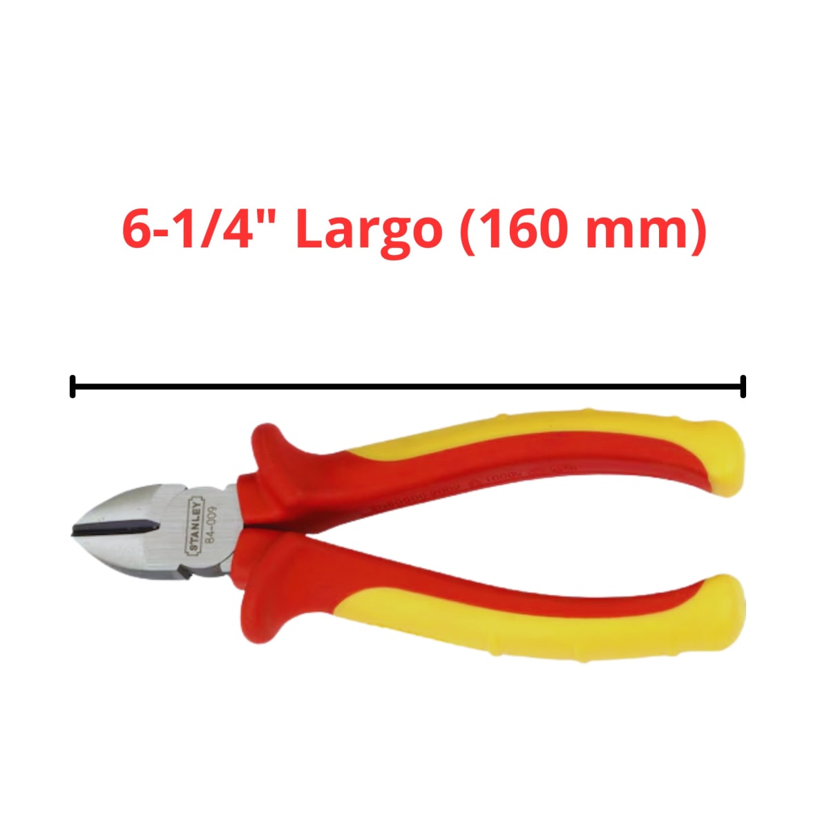 ALICATE DE CORTE DIELECTRICO 1000V 6-14 Largo 160 mm STANLEY3