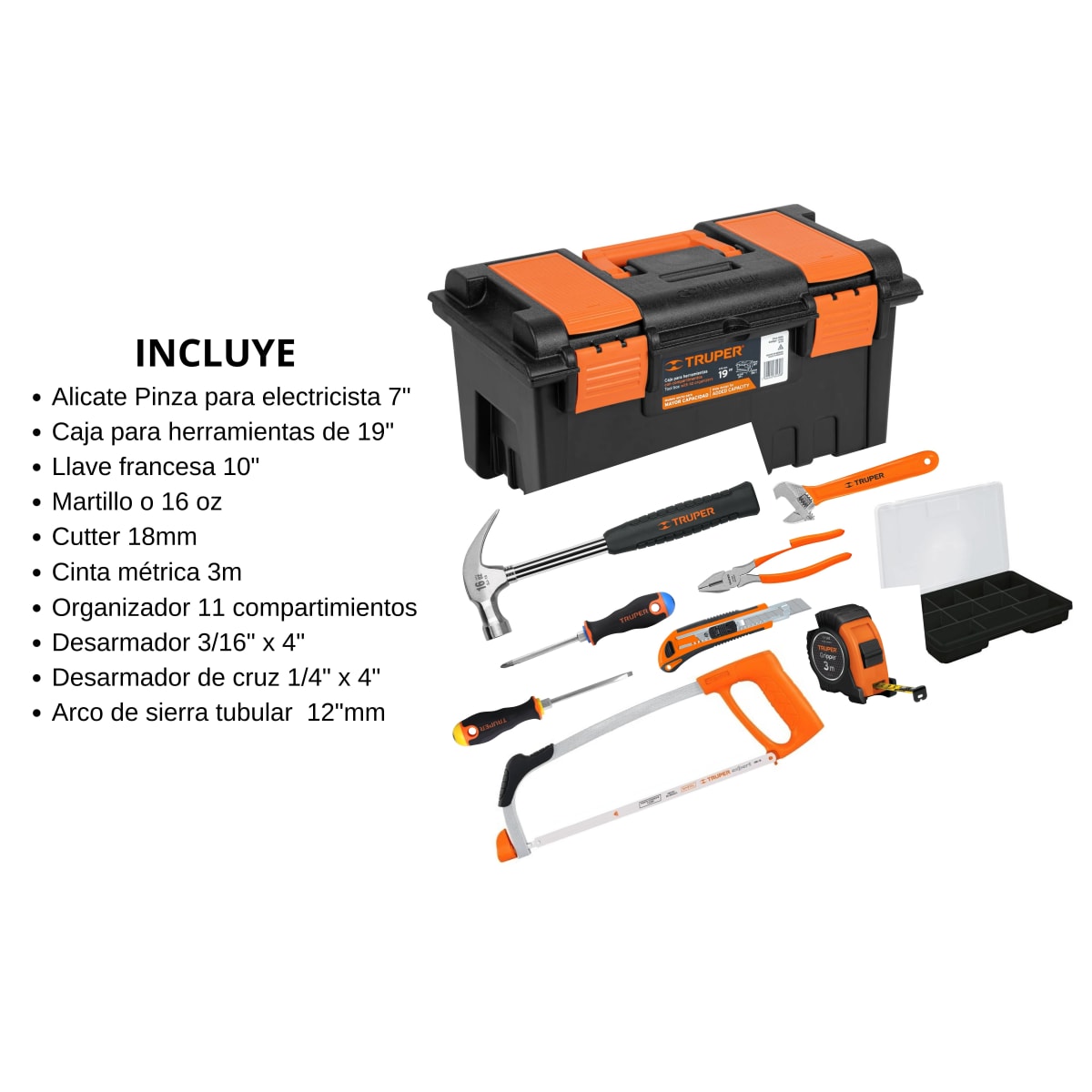 Juegos de herramientas 10 piezas, caja de herramientas Truper3