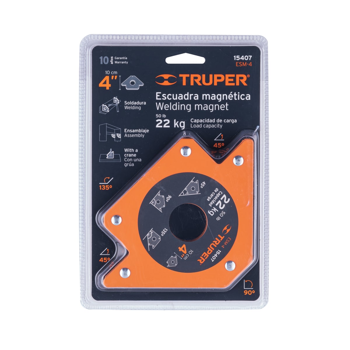 ESCUADRA MAGNETICA PARA SOLDAR 22 KG, 4 PIEZAS TRUPER3