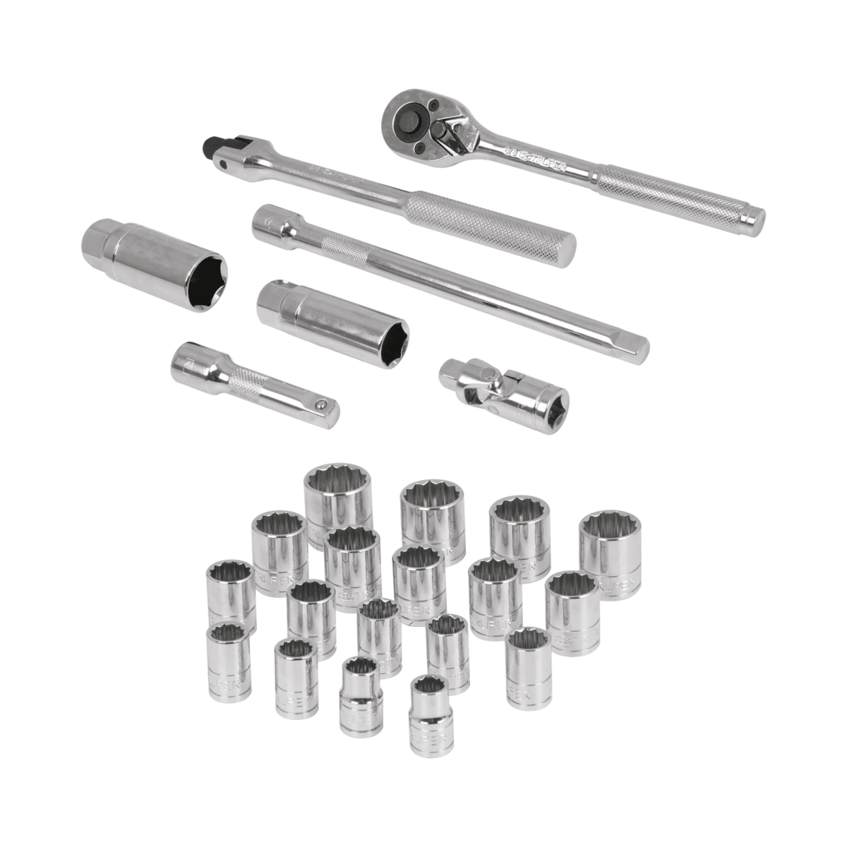 Juego de 25 herramientas cuadro 3/8