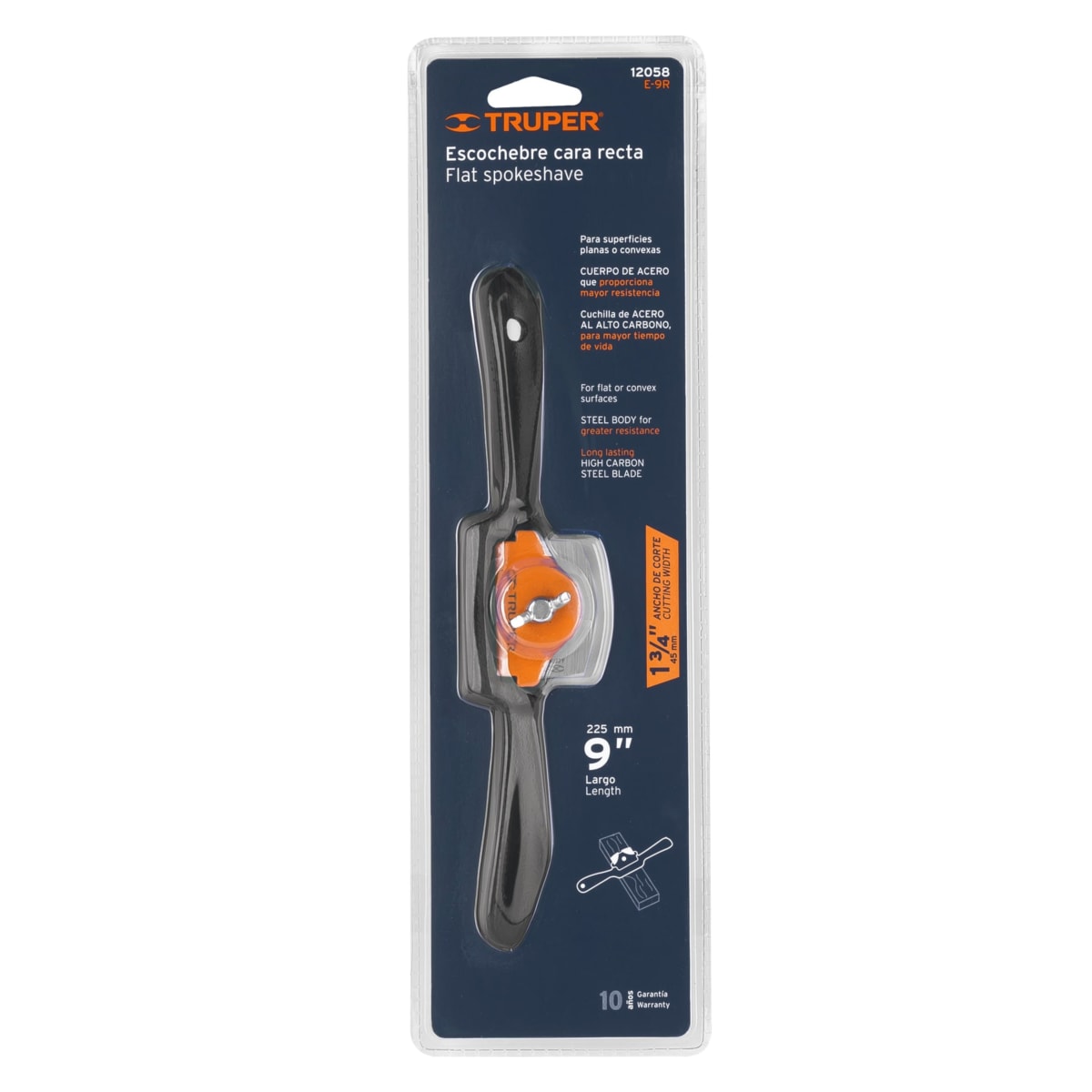 Cuchilla de vuelta RECTA cepillo de carpintero 9Pulg Truper3