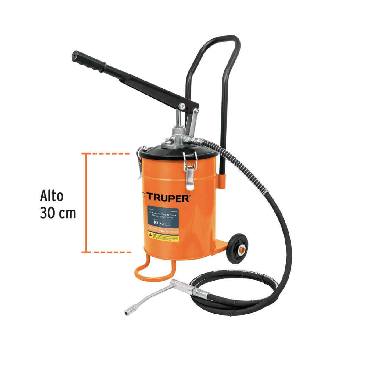 Bomba inyectora de grasa, 10 kg, Truper3