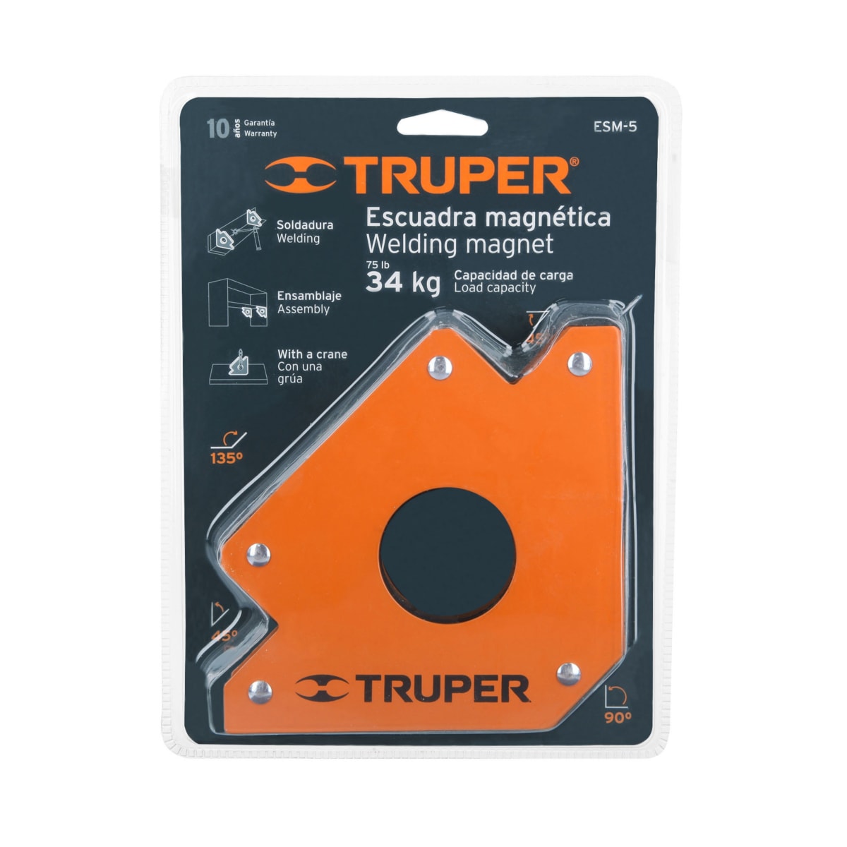 ESCUADRA MAGNETICA PARA SOLDAR 34KG, 4 PIEZAS - TRUPER3