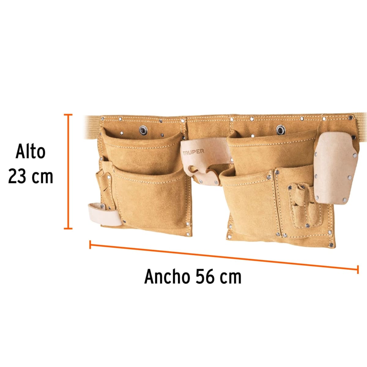 Cinturón Porta herramientas 13 compartimentos , Truper3