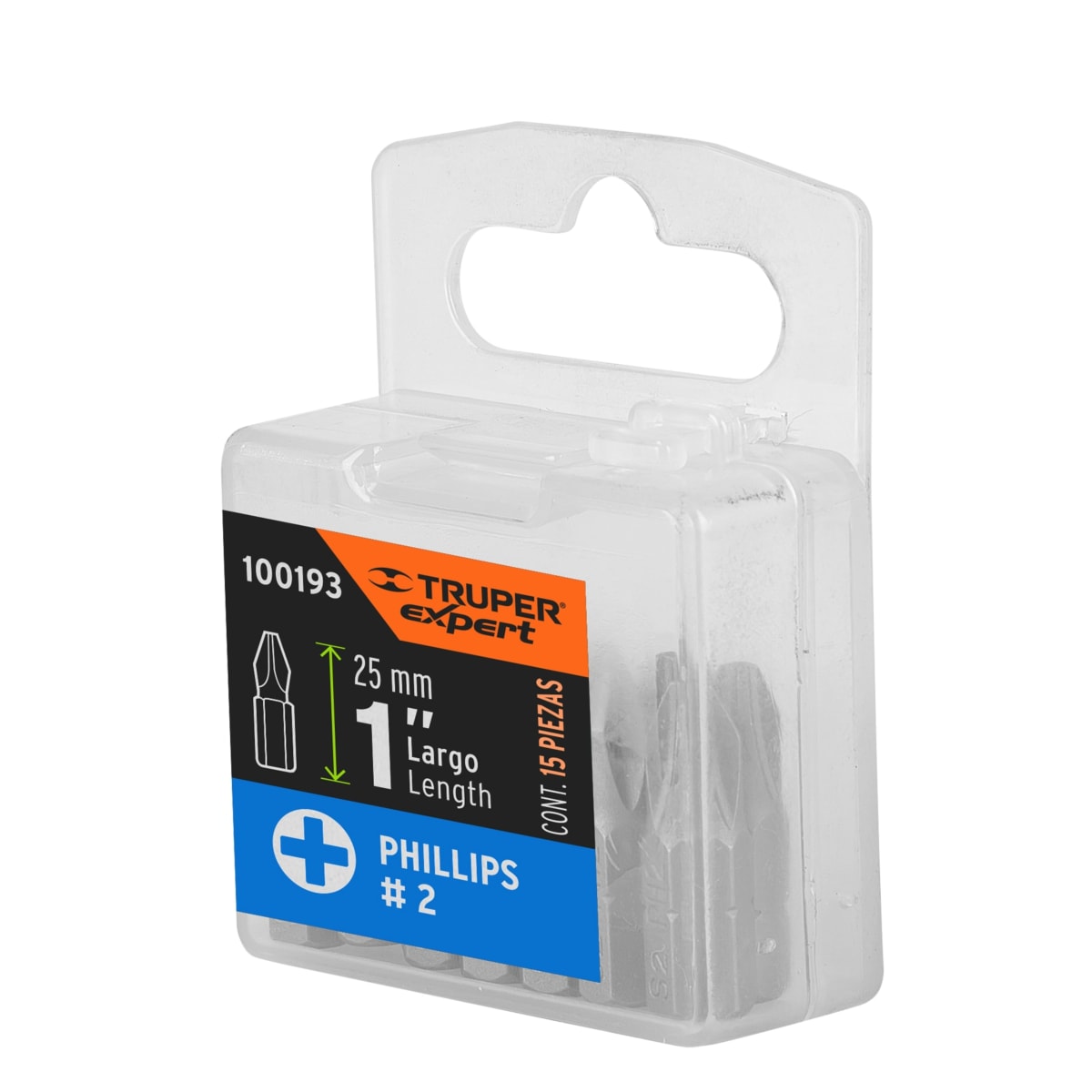 Puntas taladro atornillador PH2 1pulg 15 piezas truper expert2