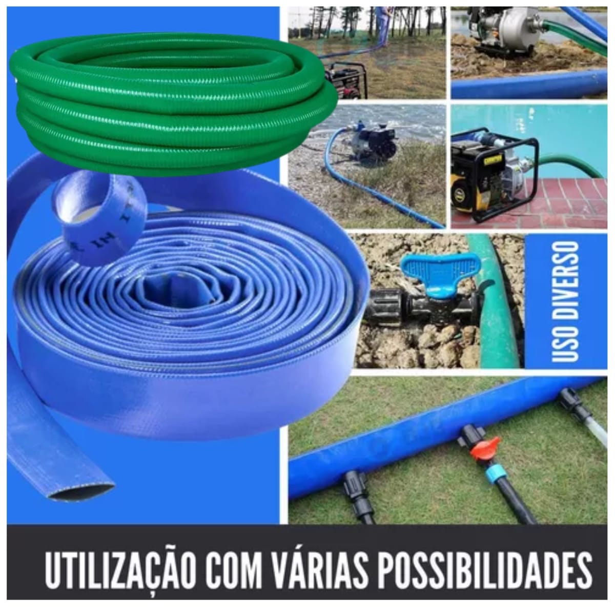 Combo Motobomba 7 HP salida 3