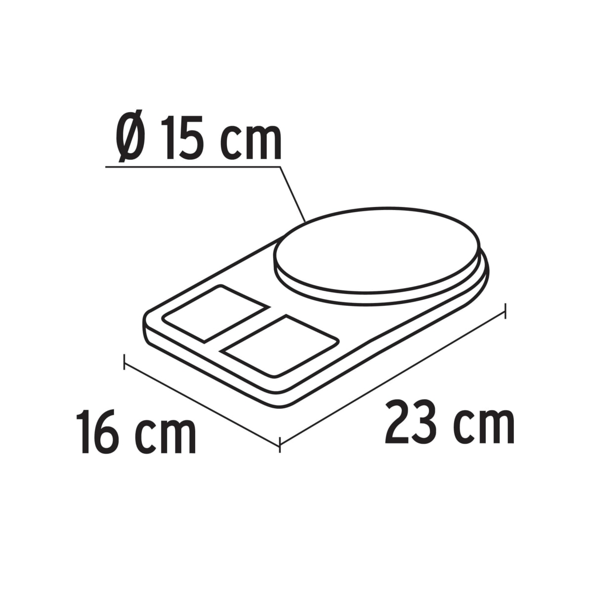 Balanza digital de cocina, base de plástico 5 kg truper3