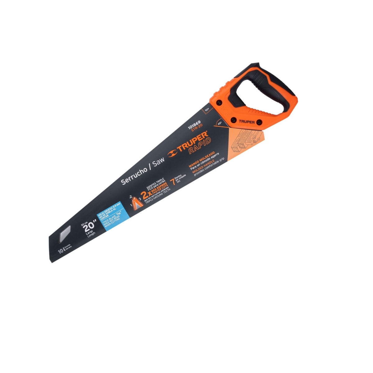 Serrucho carpintero RAPID 20Pulg confort grip - TRUPER3