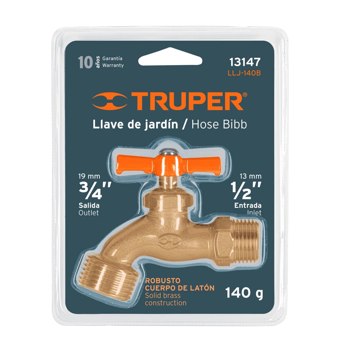LLAVE CAÑO DE JARDÍN ROBUSTO 12 BRONCE TRUPER3