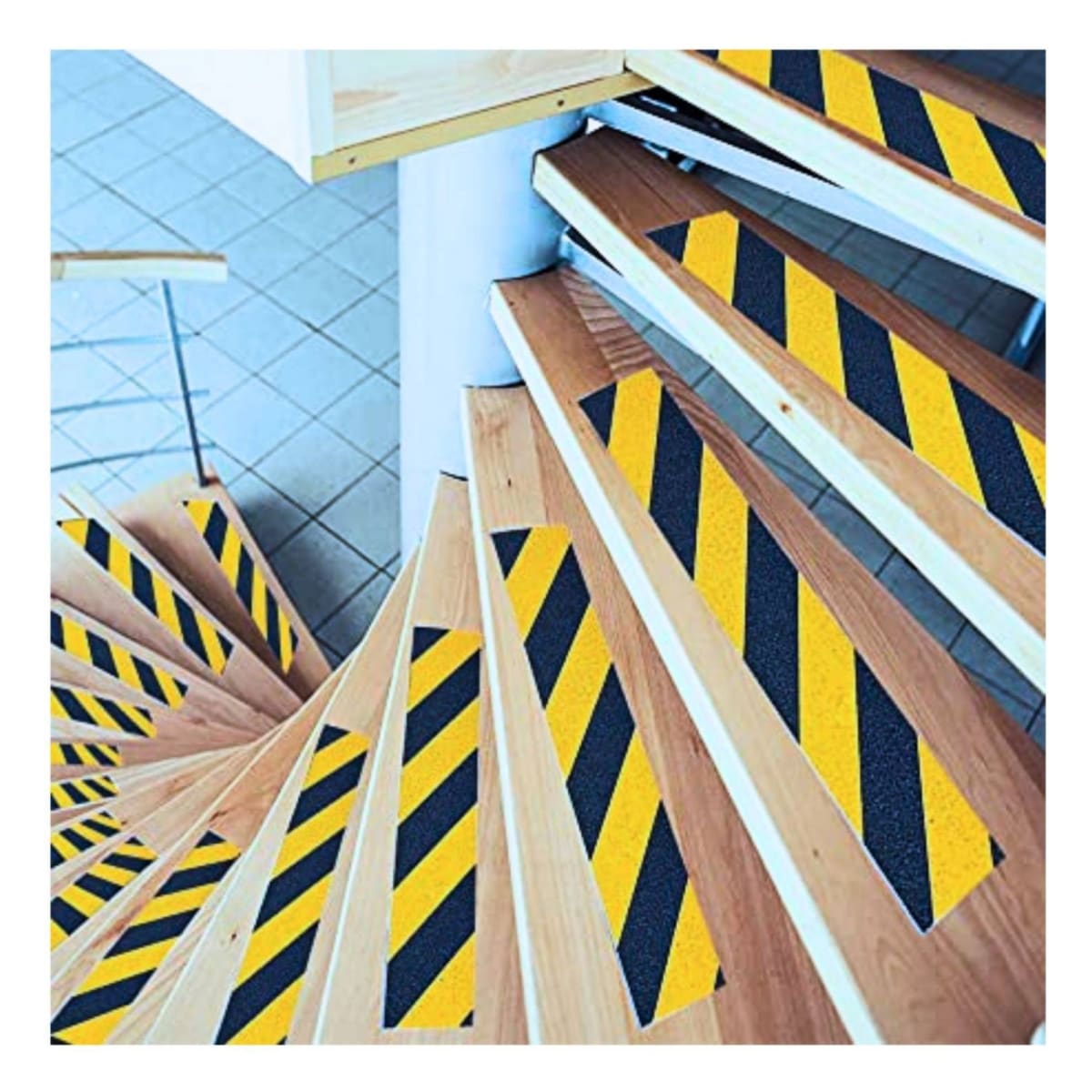 Rollo 18 m de cinta antiderrapante ama/negra 50mm c/abrasivo3