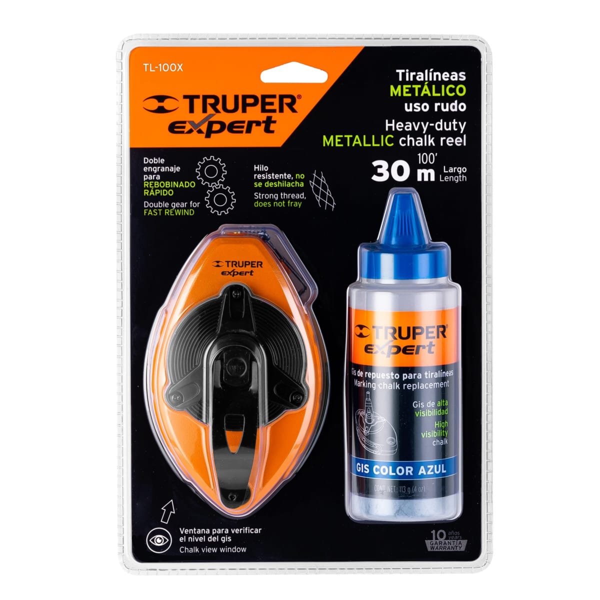 Tiralìneas 30m metàlico uso rudo, Truper Expert3