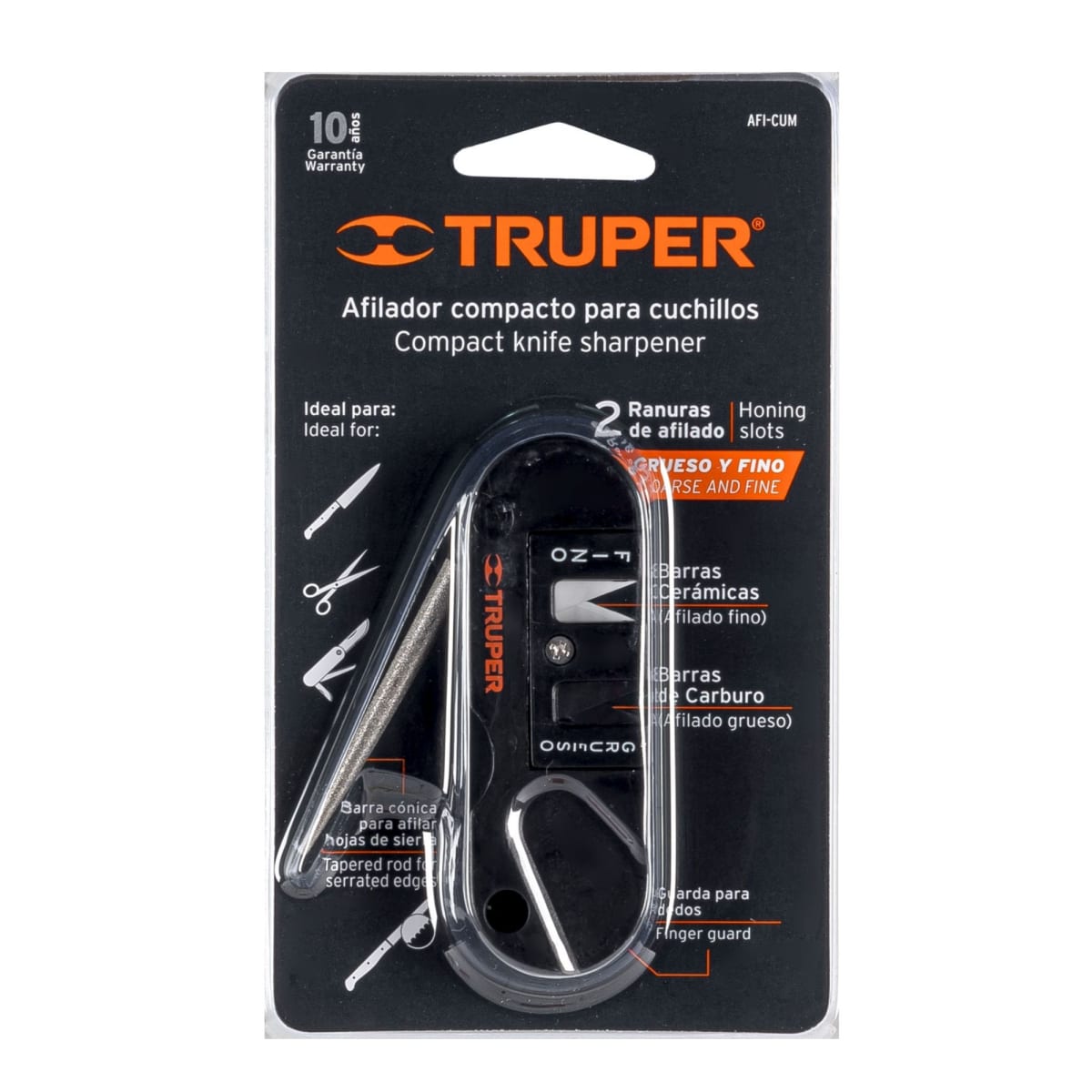 Afilador de cuchillo tijeras para cocina portatil - TRUPER3