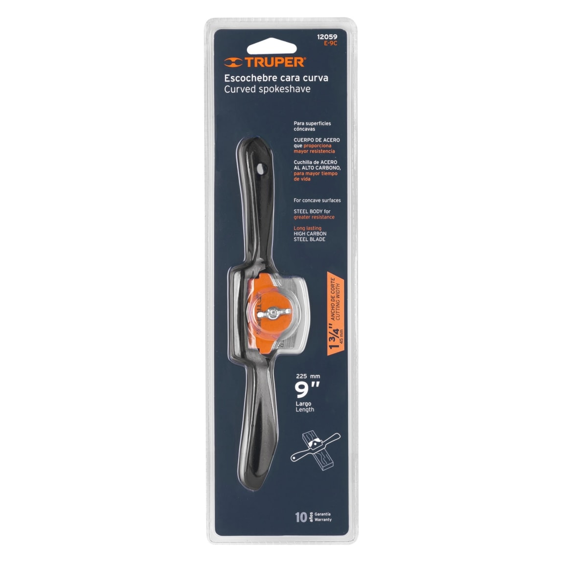 Cuchilla de vuelta CURVO cepillo de carpintero 9Pulg Truper3