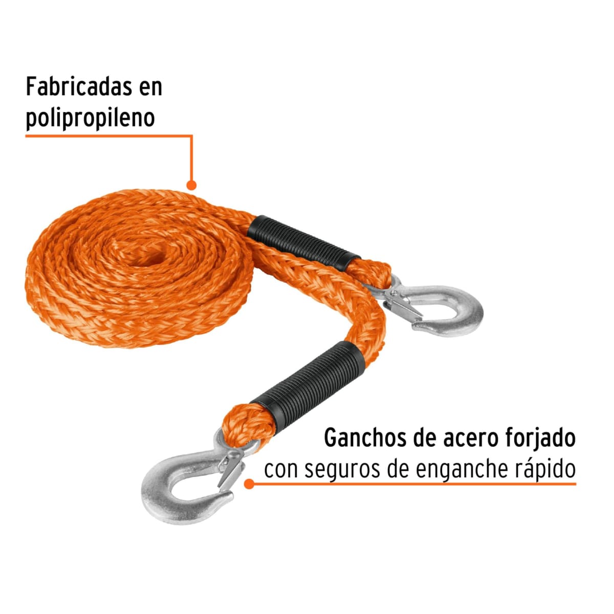 Soga de remolque con ganchos 3,5 m - TRUPER 3