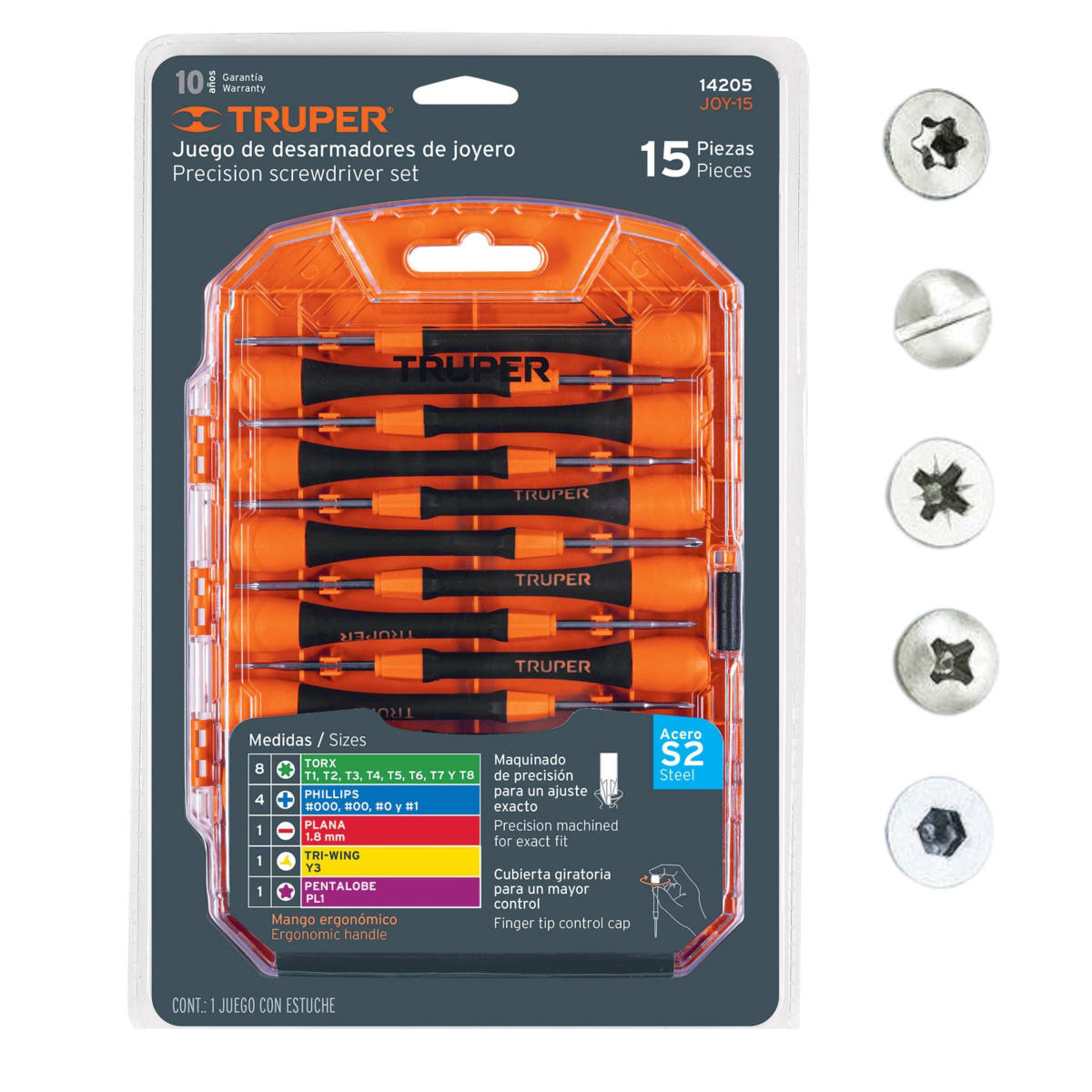 Juego de desarmadores precisión, desarmadores joyero 15 piezas - Truper3