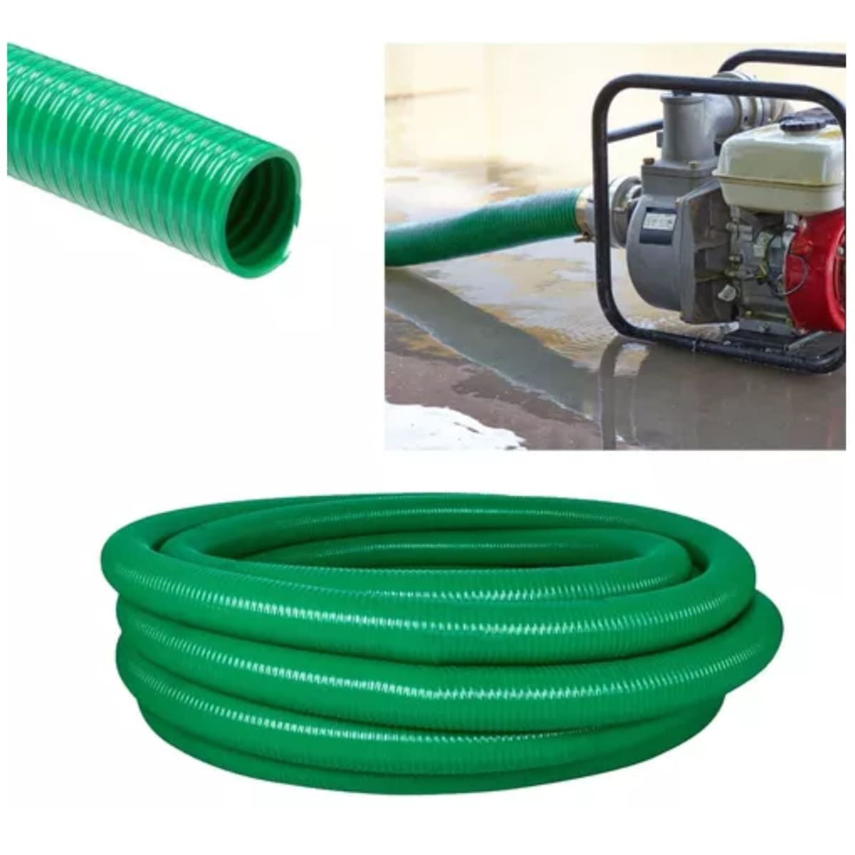 Manguera para motobomba, 2 pulgada, manguera de succion 30m3