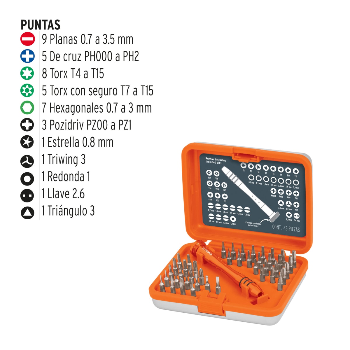 DESARMADOR DE JOYERO 42 PUNTAS, DESARMADORES PARA CELULARES3