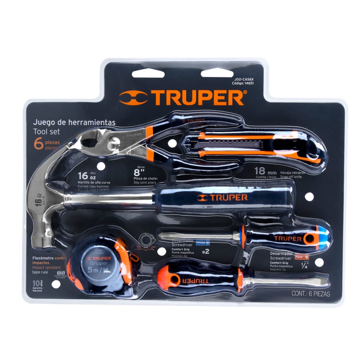 Juego de Herramientas caseras 6 piezas, Truper3