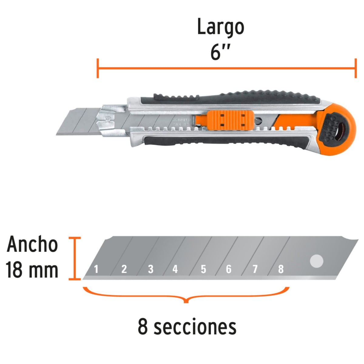 Cutter profesional 18 mm trabajo pesado  metálica , Expert Truper3