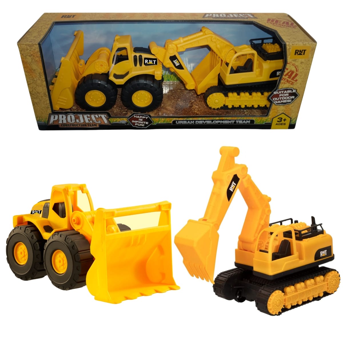 Juguete de construccion cargador frontal retroescavadora1