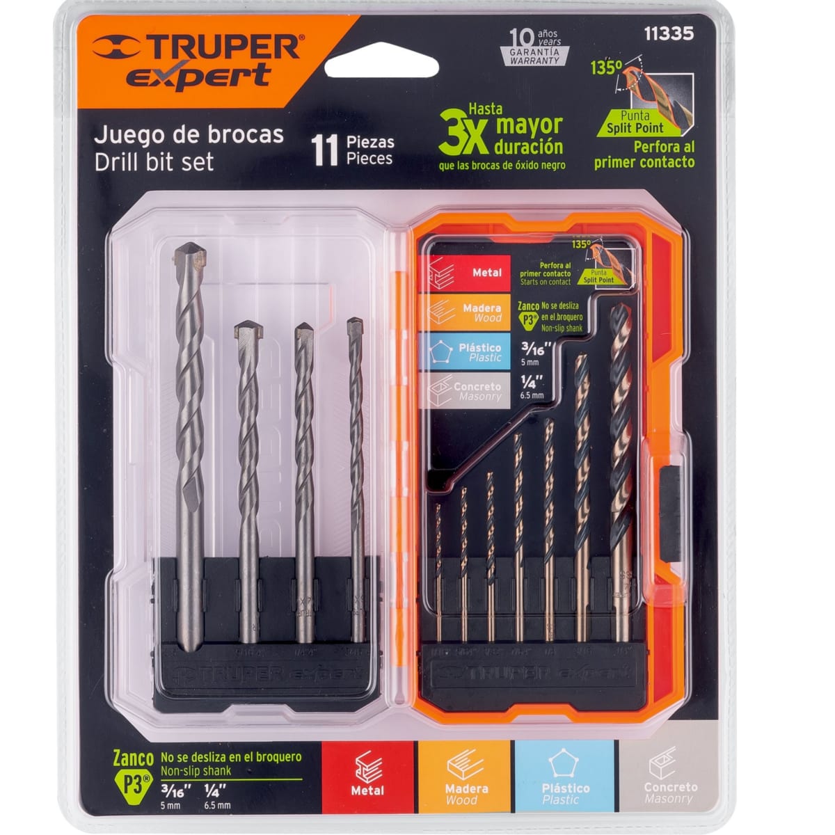 Juego de brocas para metal HSS 10 piezas, Truper Expert4