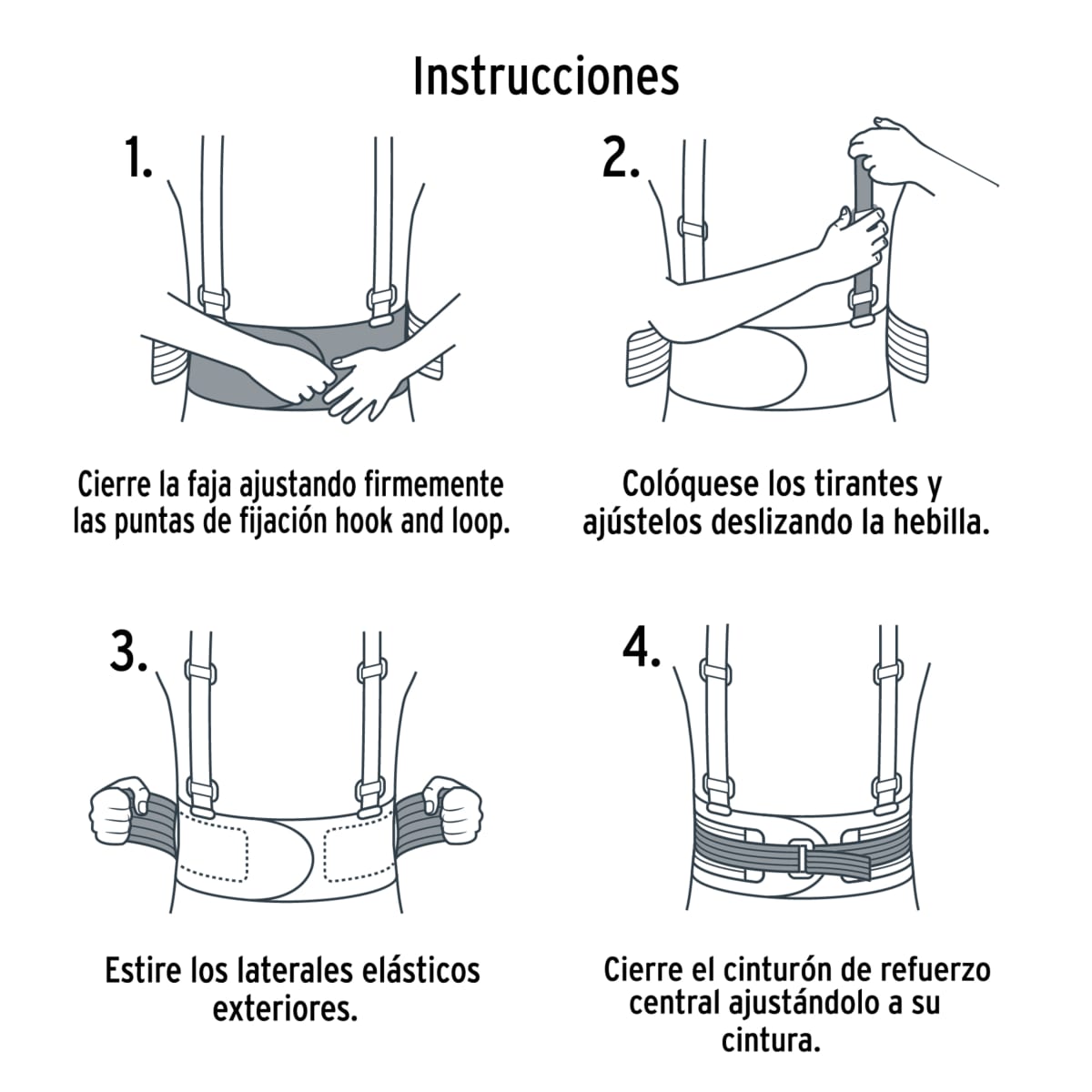 Faja lumbar para columna espalda cintura talla G Truper4