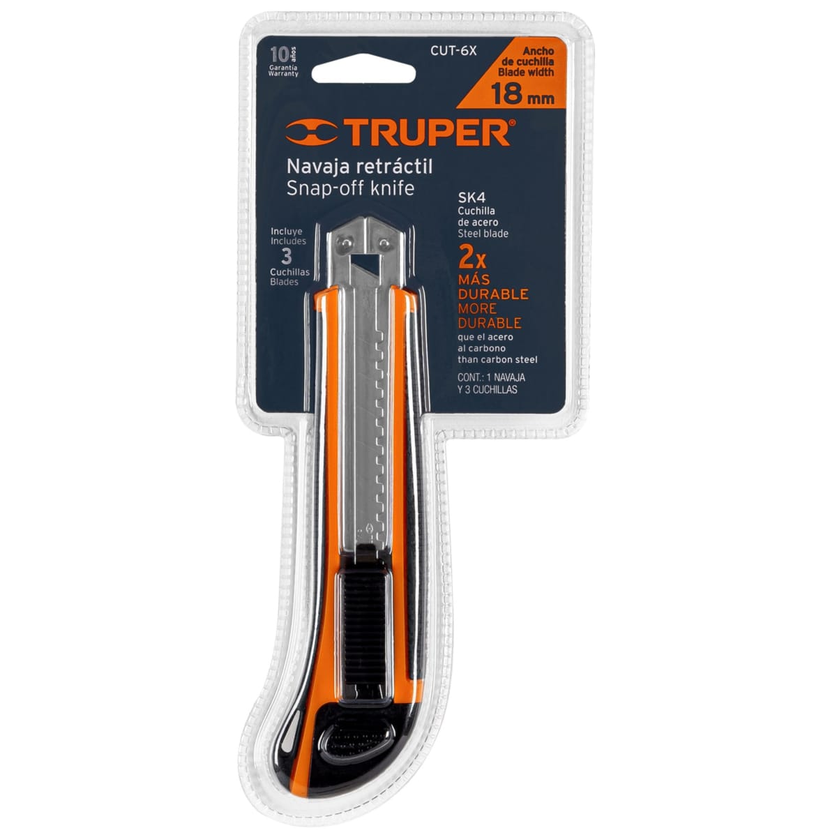 Cutter profesional Navaja Retráctil 18 mm. Truper4