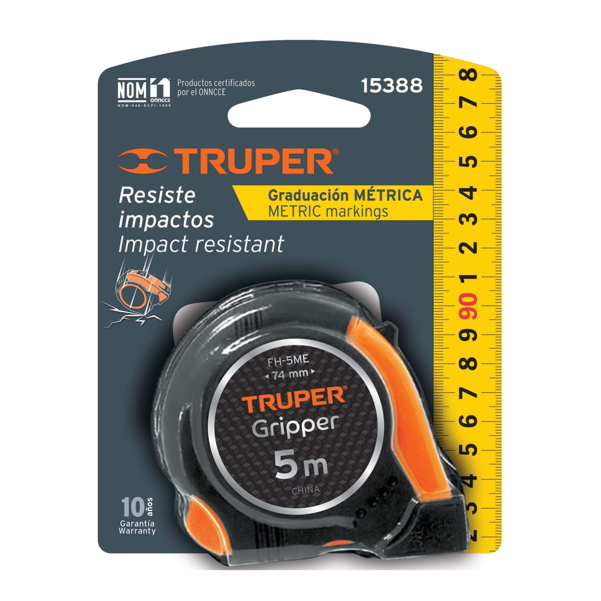 Wincha cinta métrica Gripper 5 m - Truper4