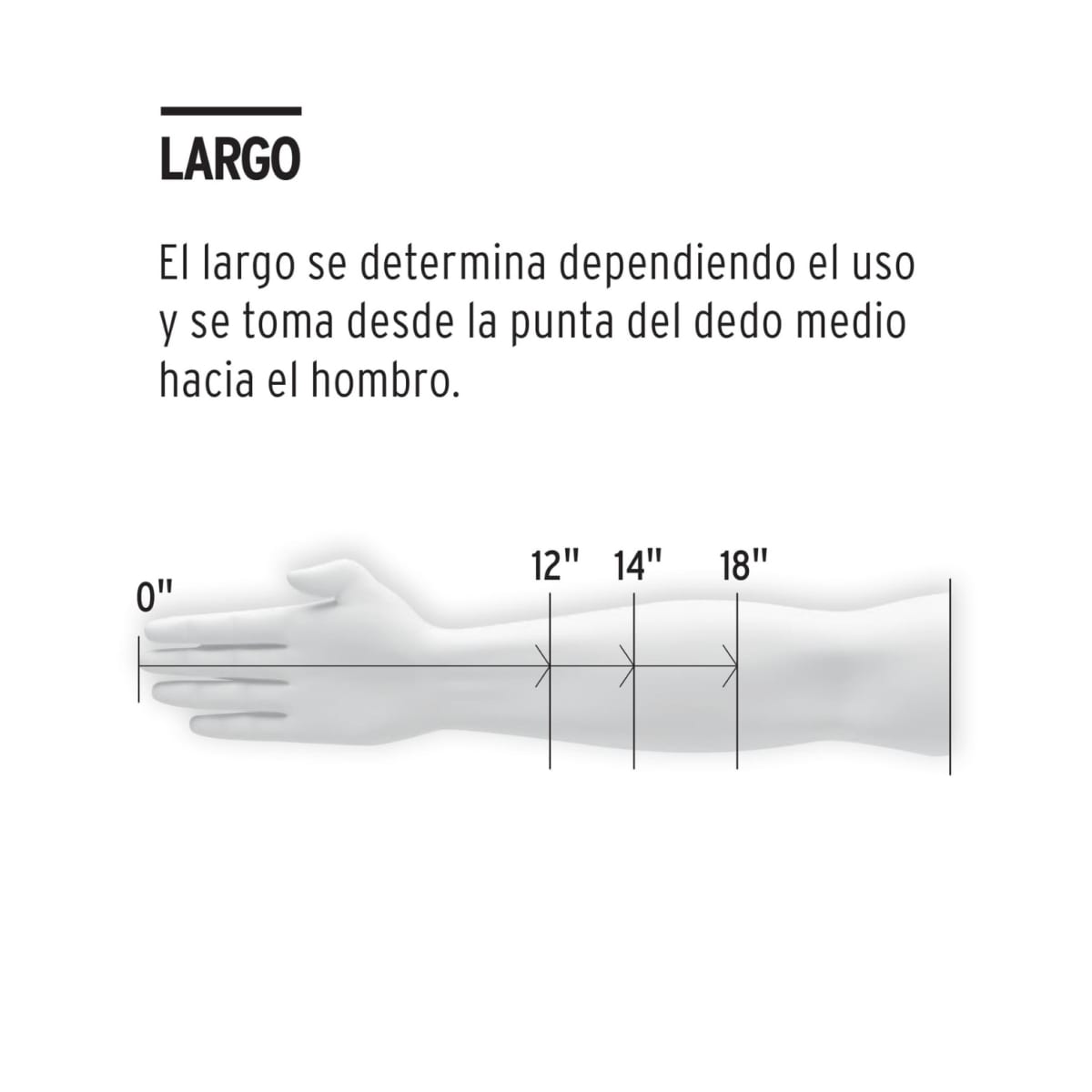 Guantes Látex INDUSTRIAL Puño Largo 8 talla M - TRUPER4