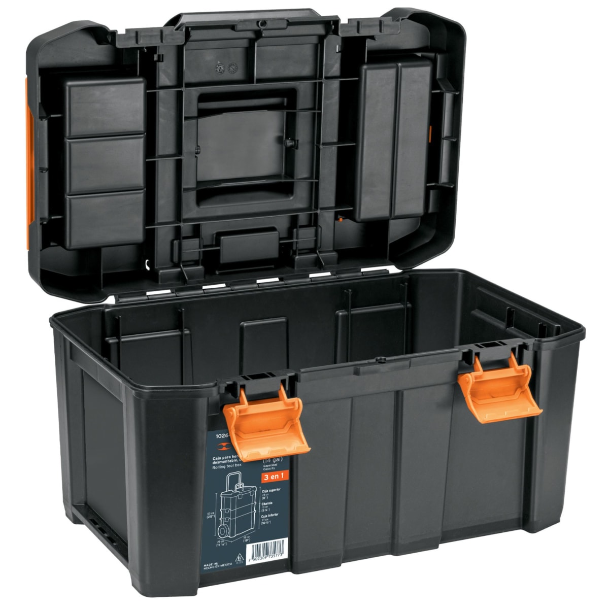 Caja de herramientas con ruedas, carro4