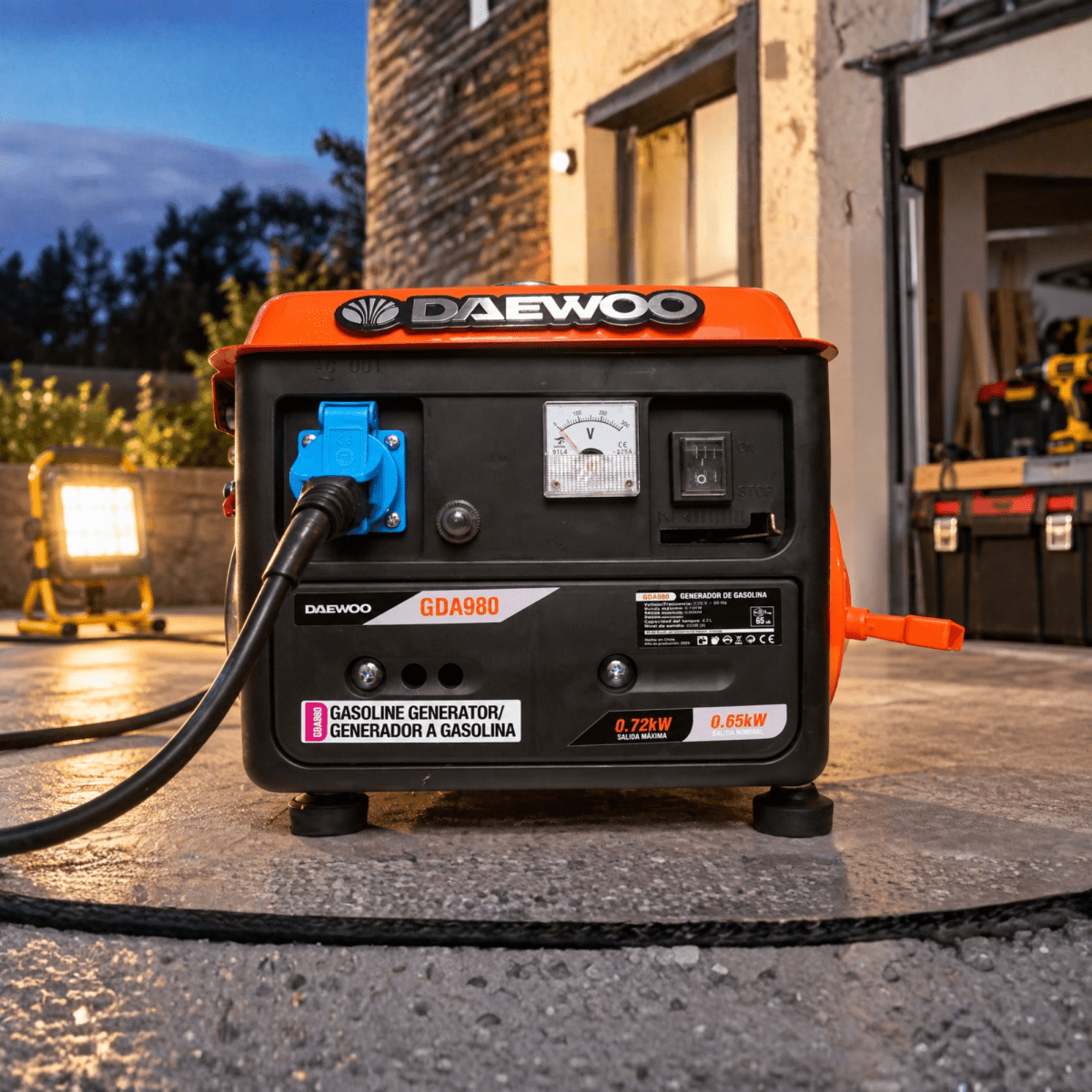 Daewoo Generador Eléctrico A Gasolina GDA9804
