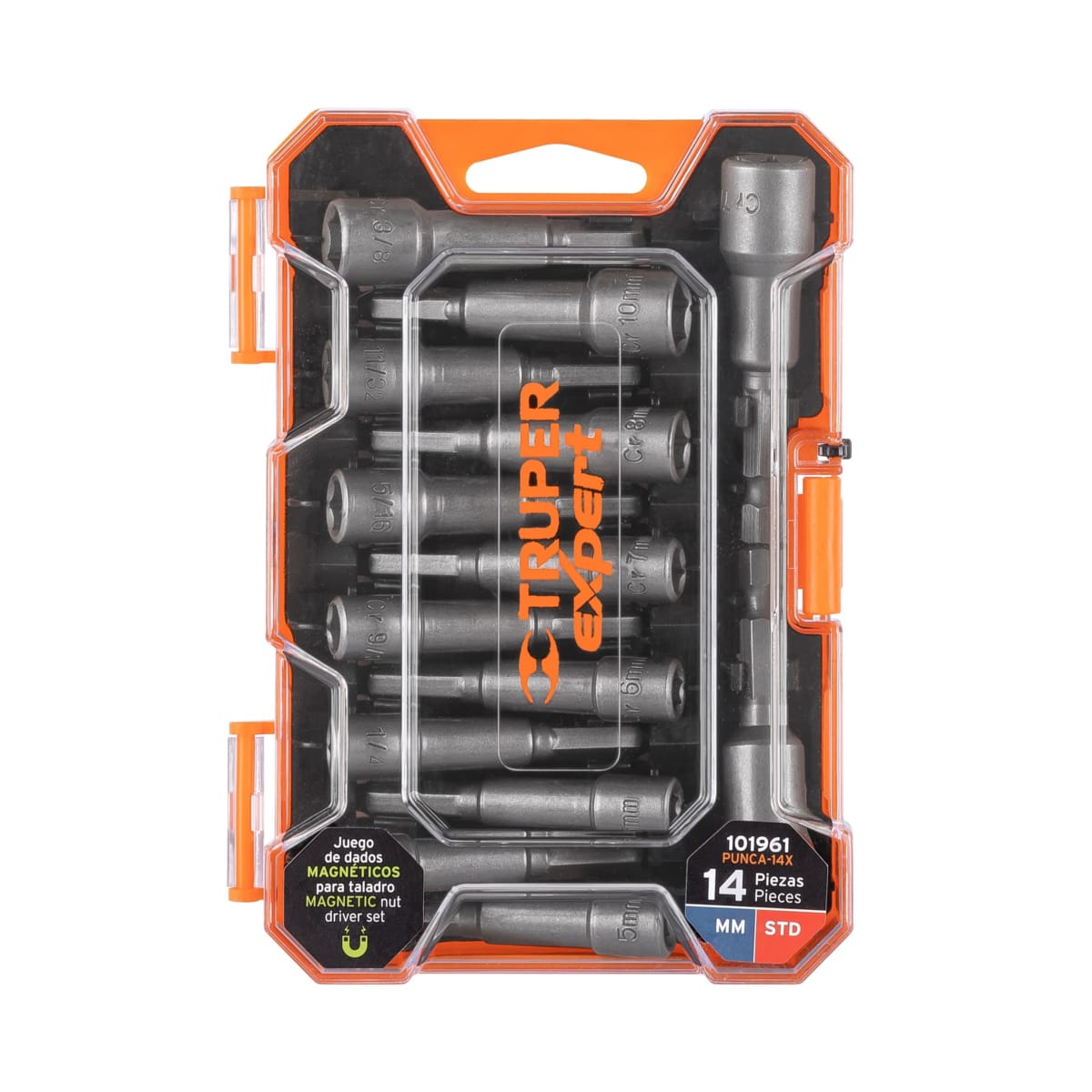 Juego dados magneticos para taladro 14 piezas - Truper Expert4