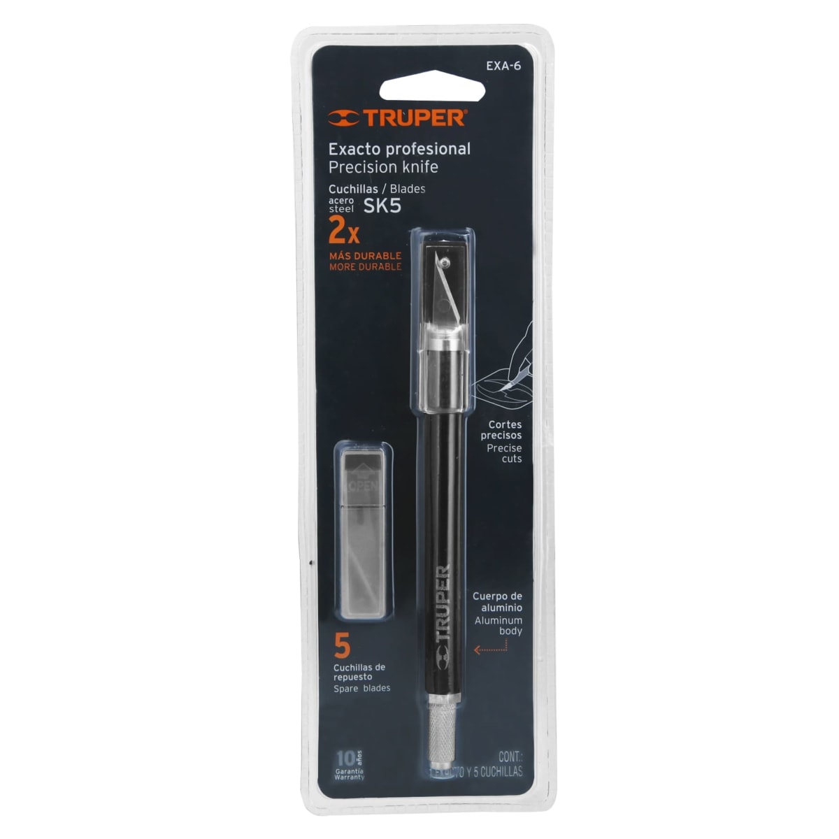 Cutter cuchilla exacto profesional precisión hobby - Truper 6 Piezas4