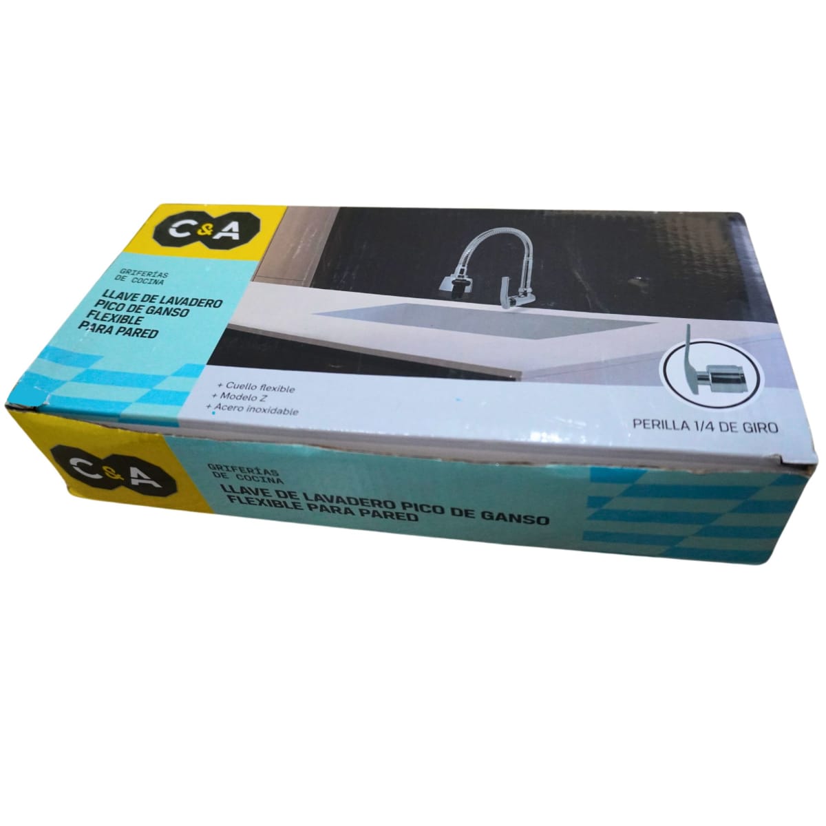 Llave Caño corrugado flexible de acero para pared cocina4