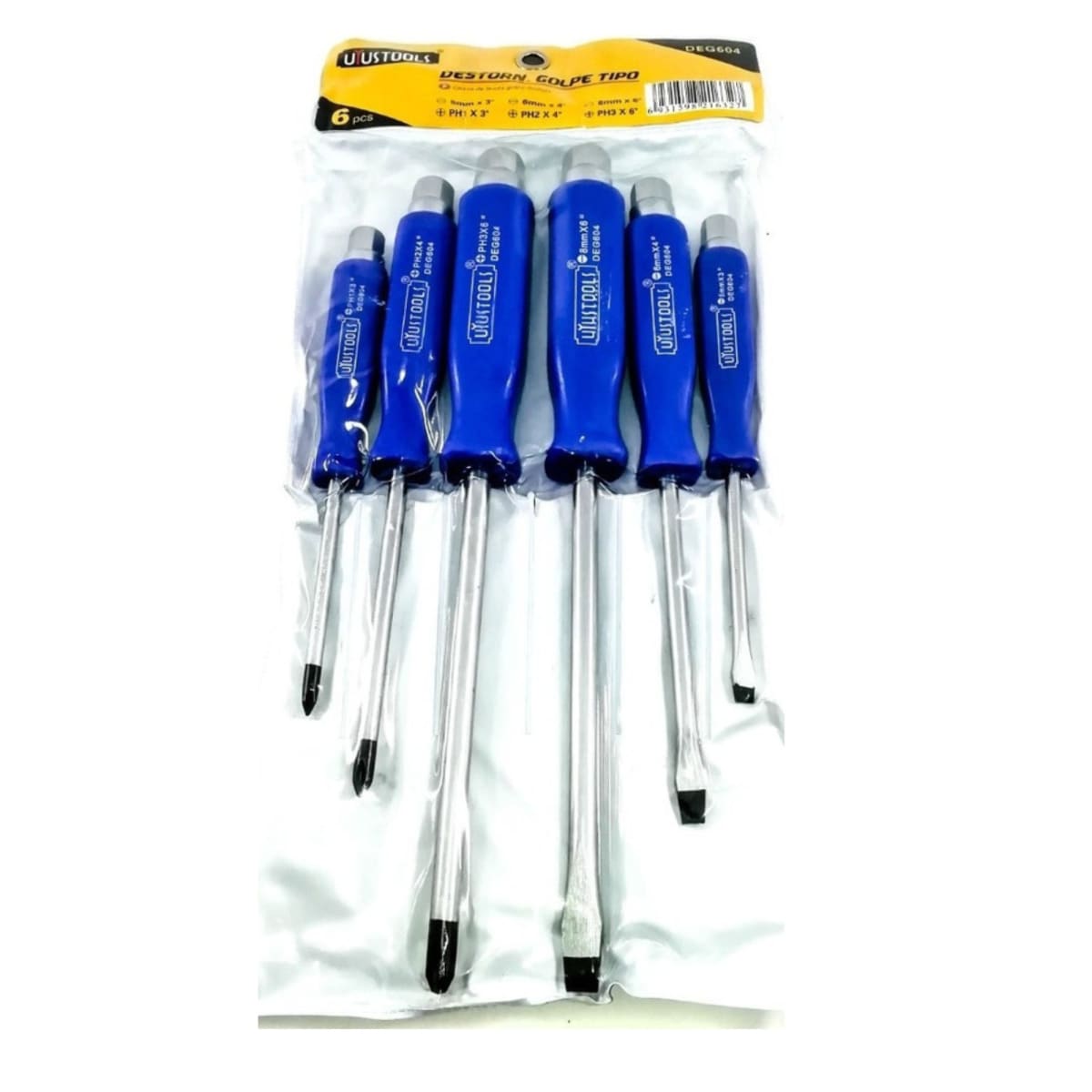Juego destornilladores desarmador de golpe 6pzs Uyustools4