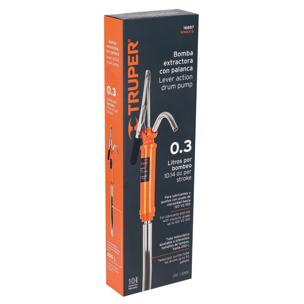 Bomba extractora de aceites con palanca Truper4