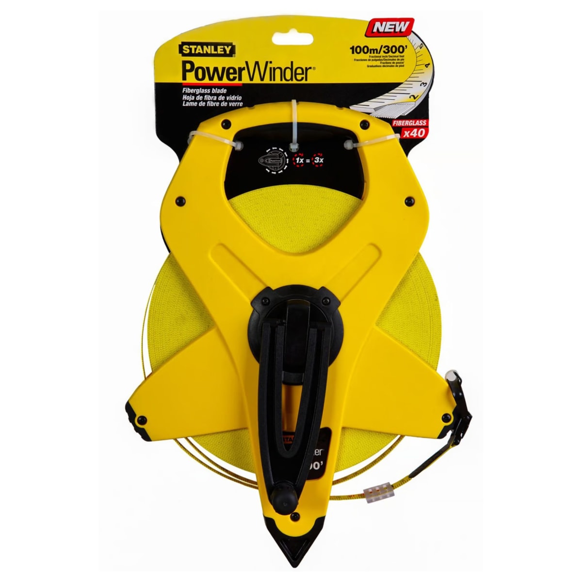 Cinta métrica 100m Wincha flexómetro fibra de vidrio POWERLOCK STANLEY4