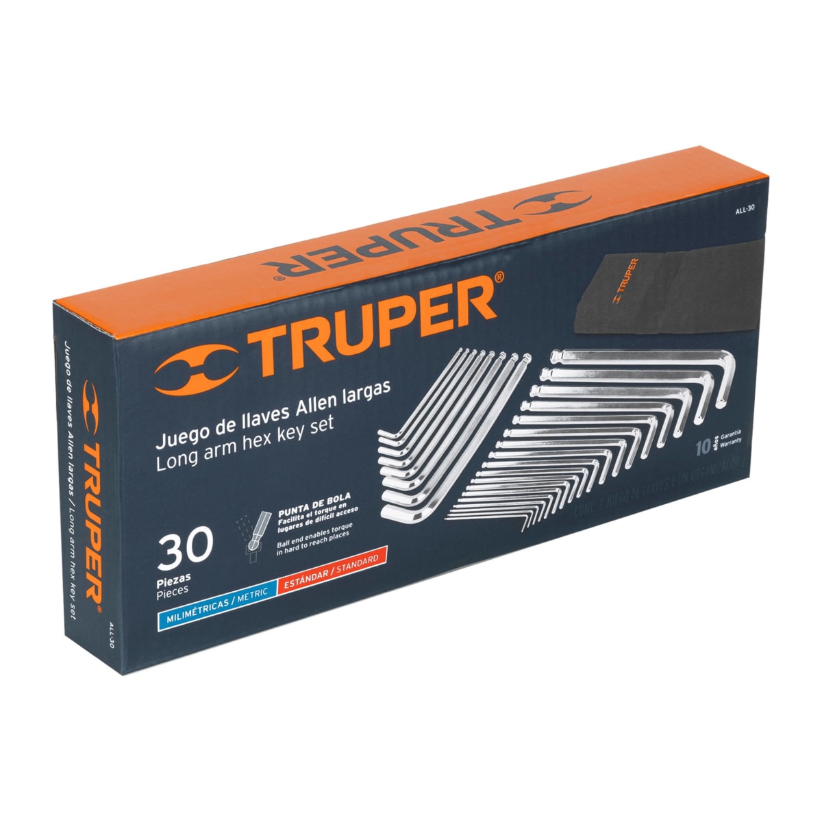Juego llaves Allen largas std y mm 30 piezas, Truper4