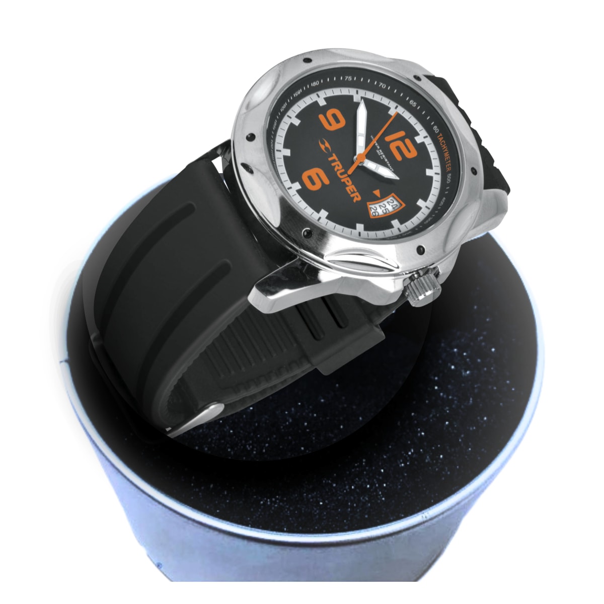 Reloj para caballero de cuarzo acuático correa de plástico - Truper4