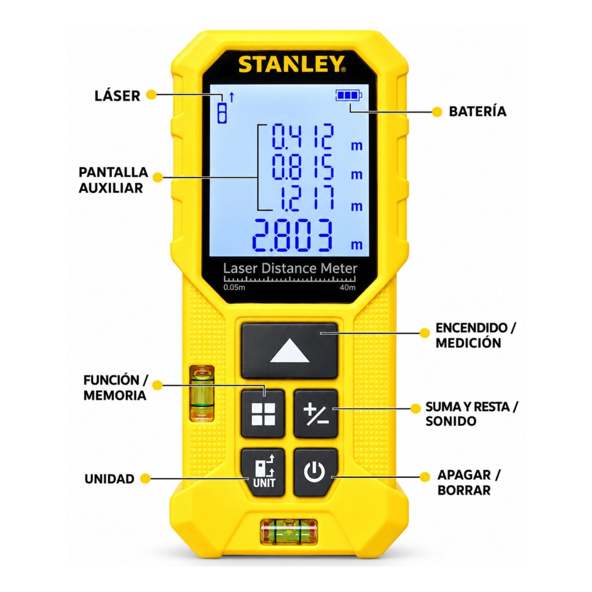 MEDIDOR DE DISTANCIA LASER 40MT STH77701-LA STANLEY4