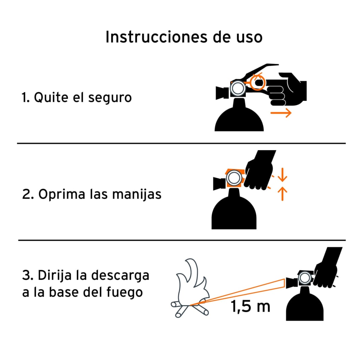EXTINTOR PORTATIL RECARGABLE 1KG POLVO TIPO ABC TRUPER4