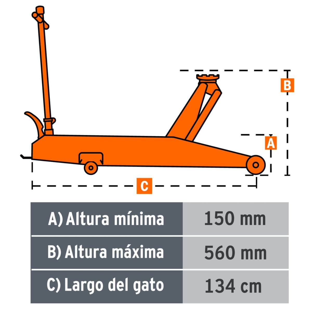 GATA HIDRAULICA TIPO LAGARTO 5 TONELADAS - TRUPER4
