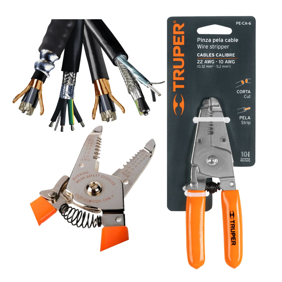 Kit pinza amperimétrica, desarmadores dielectricos1000V y alicate, TRUPER4