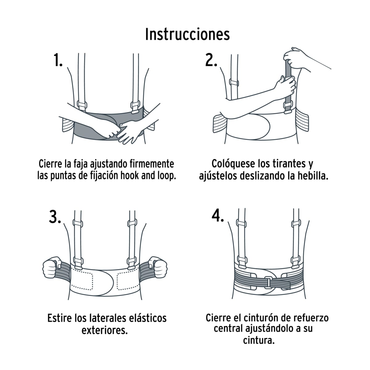 Faja lumbar para columna espalda cintura talla M Truper4