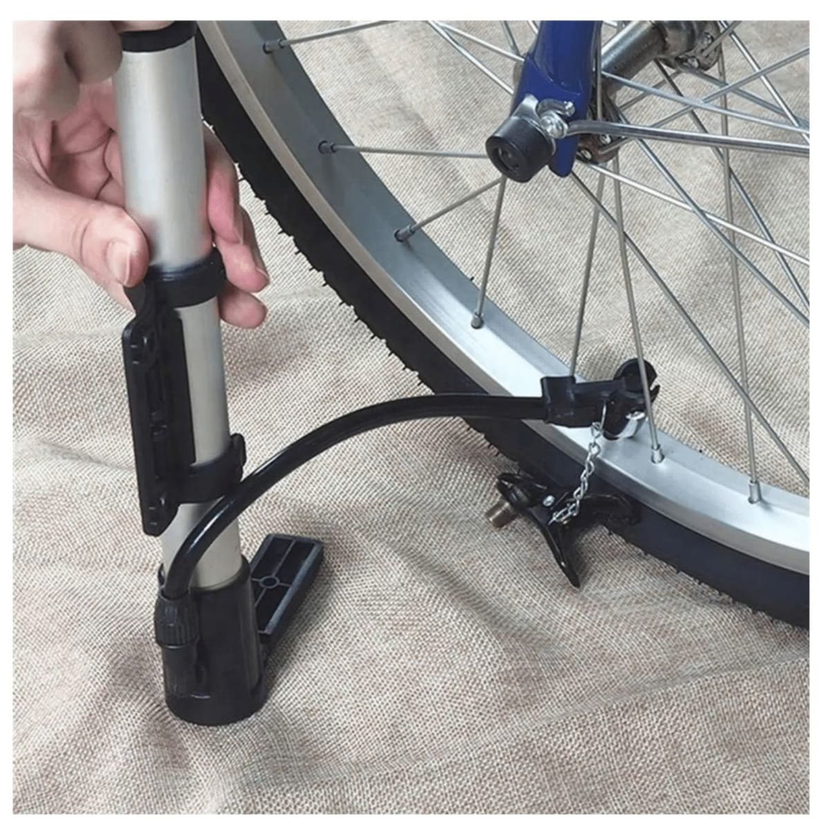 Mini inflador manual para bicicleta pelotas C&A4