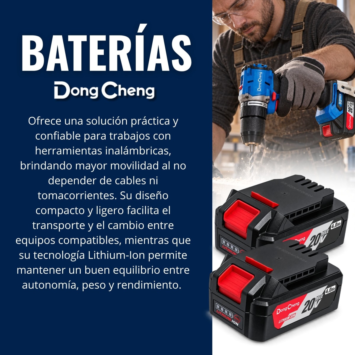 Multiherramienta Oscilante 20V 400W Brushless 4Ah Dongcheng DCMD20EM4