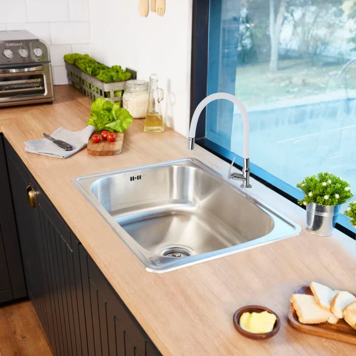 Llave de Lavadero Flexible blanco4