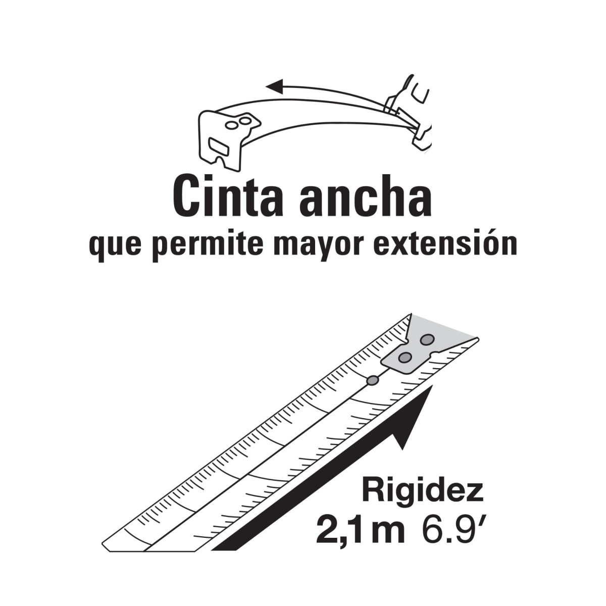 Wincha cinta métrica 5m Azul Pretul4