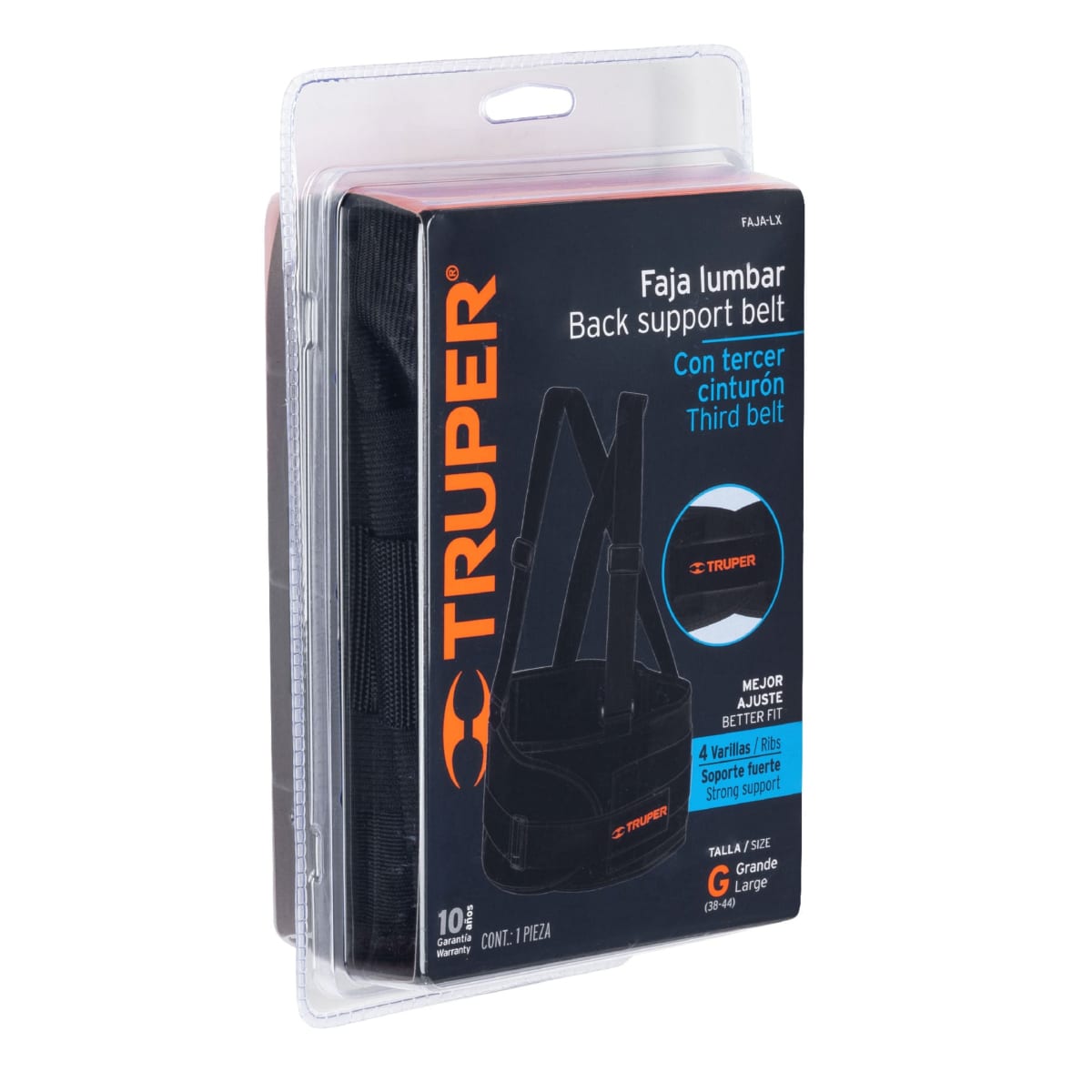 Faja lumbar para columna espalda cintura talla G Truper5