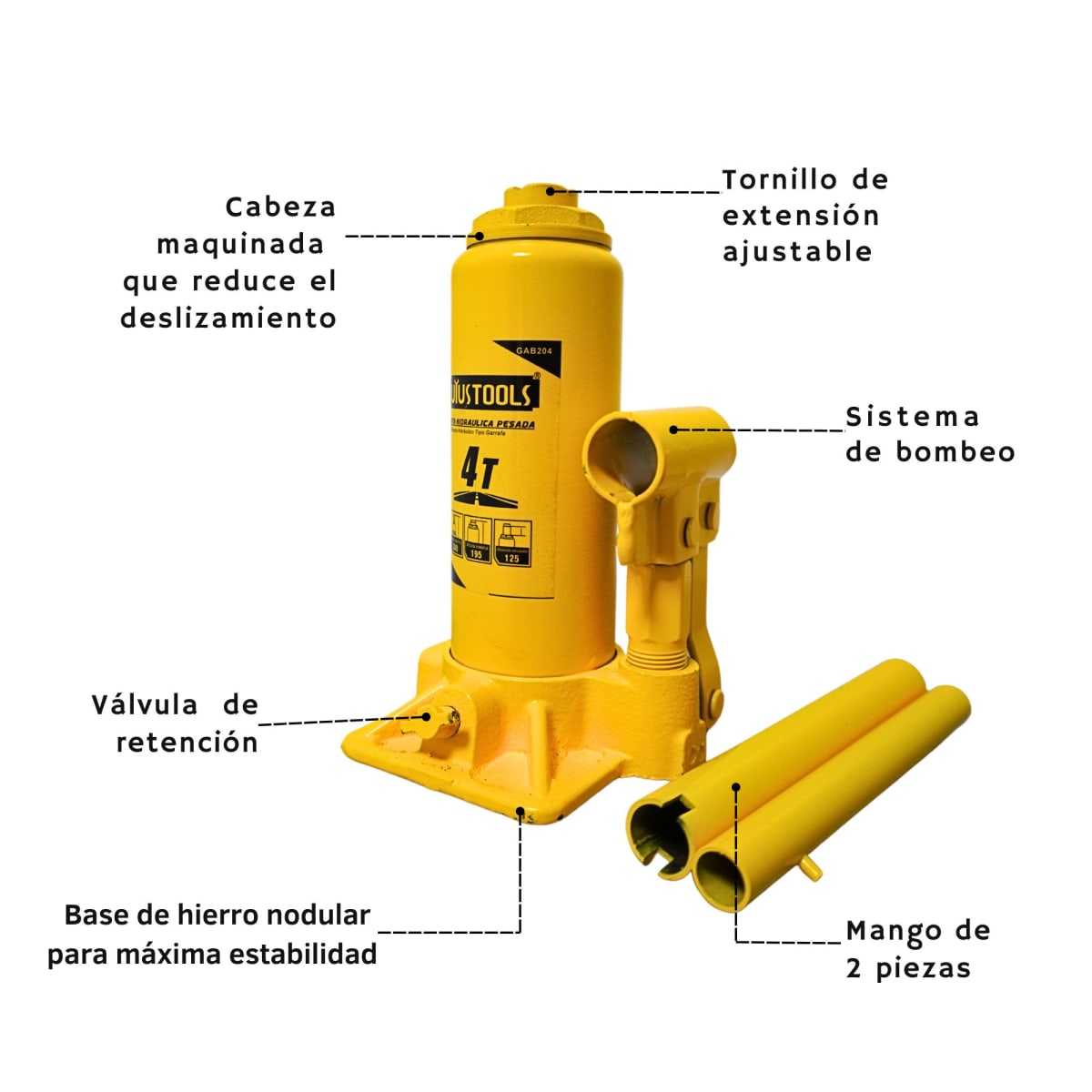 Gata hidráulica botella 4 toneladas, UYUSTOOLS5